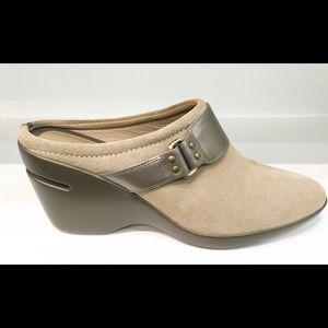 Cole Haan Nike Air Heel Suede Mules Clogs Shoes 7